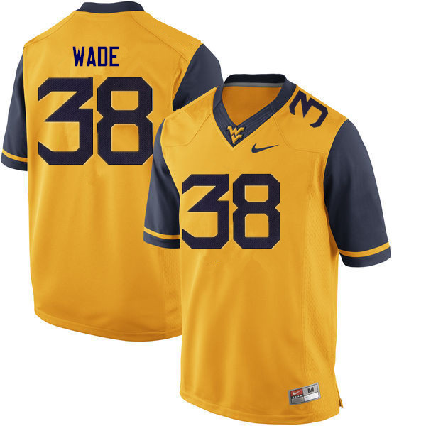 NCAA Men's Devan Wade West Virginia Mountaineers Gold #38 Nike Stitched Football College Authentic Jersey YT23K85UL